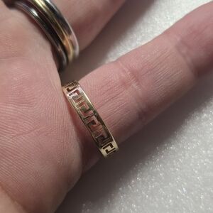 14k Gold Greek Eternity Ring - Size 8